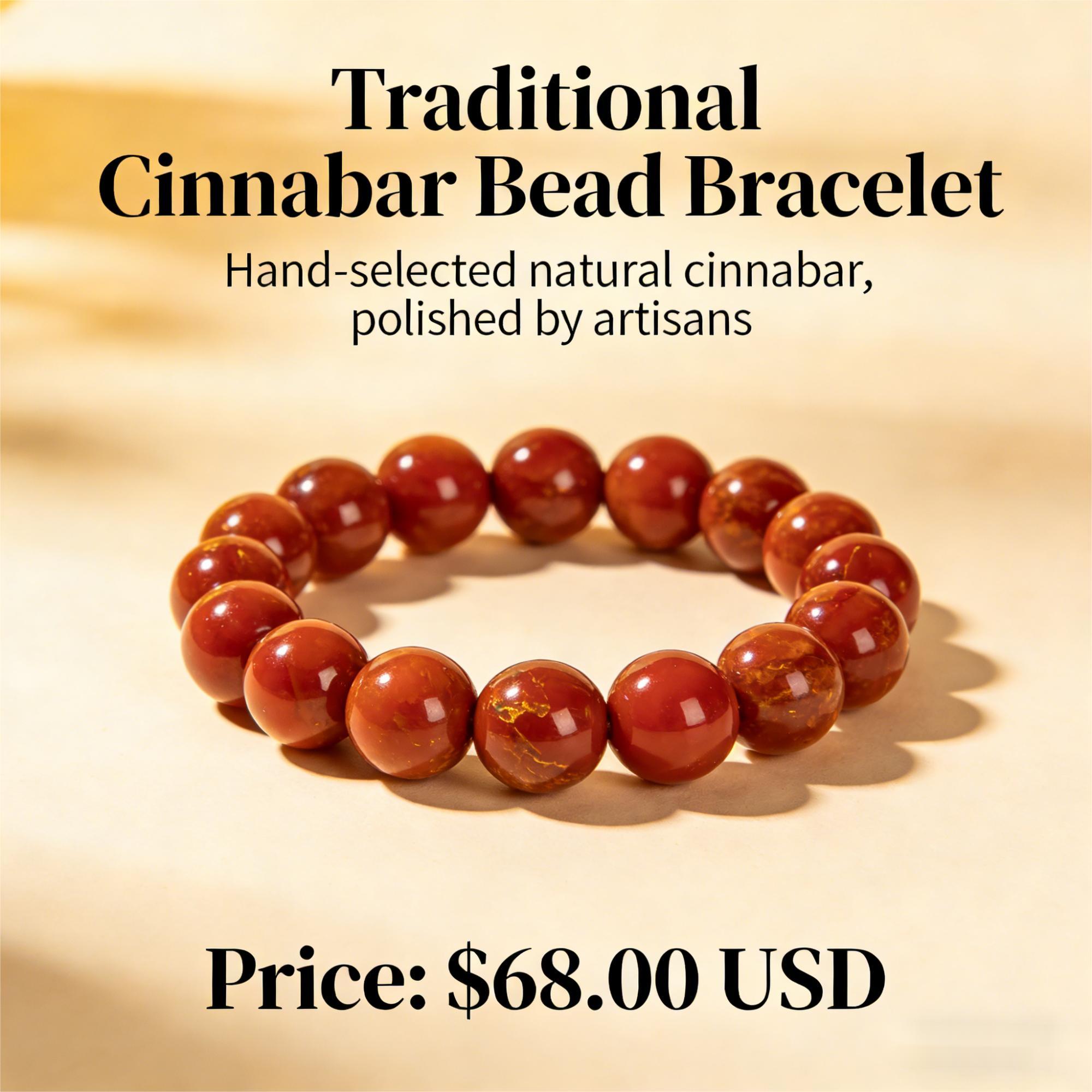 Natural Cinnabar Bracelet